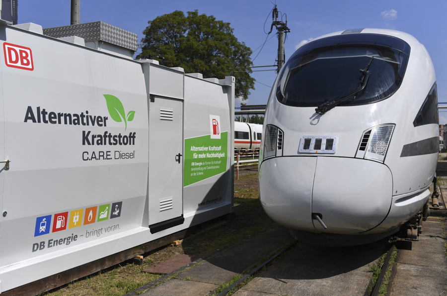 Das advanced TrainLab (ICE TD / Baureihe 605) wird mit 100 Prozent regenerativem Kraftstoff betankt.